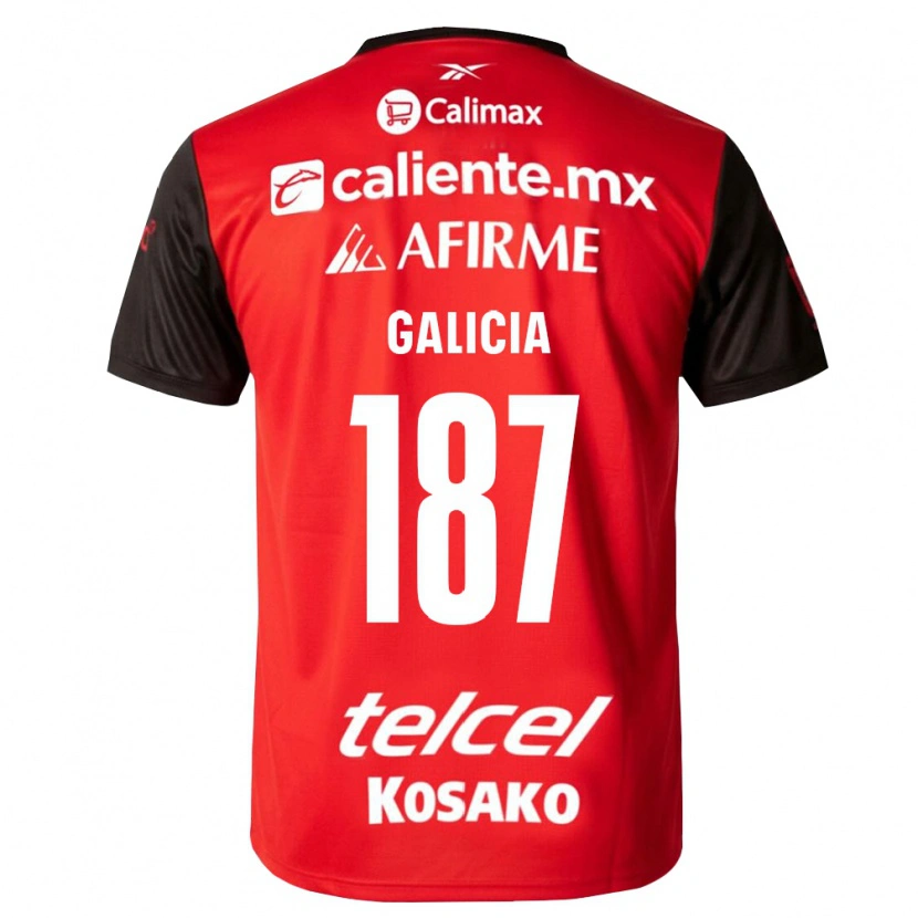 Danxen Dames Carlos Galicia #187 Zwart Rood Thuisshirt Thuistenue 2026/27 T-Shirt