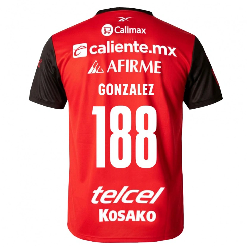 Danxen Dames Jorge González #188 Zwart Rood Thuisshirt Thuistenue 2026/27 T-Shirt