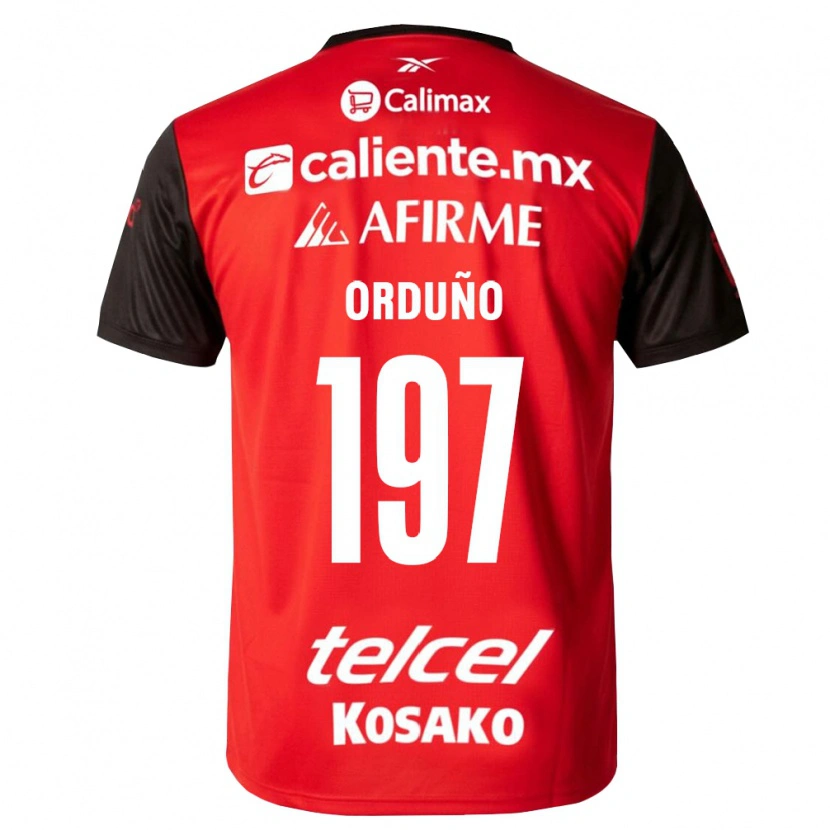 Danxen Dames David Orduño #197 Zwart Rood Thuisshirt Thuistenue 2026/27 T-Shirt
