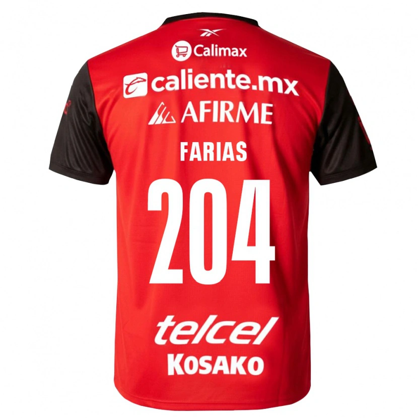 Danxen Dames Luciano Farias #204 Zwart Rood Thuisshirt Thuistenue 2026/27 T-Shirt