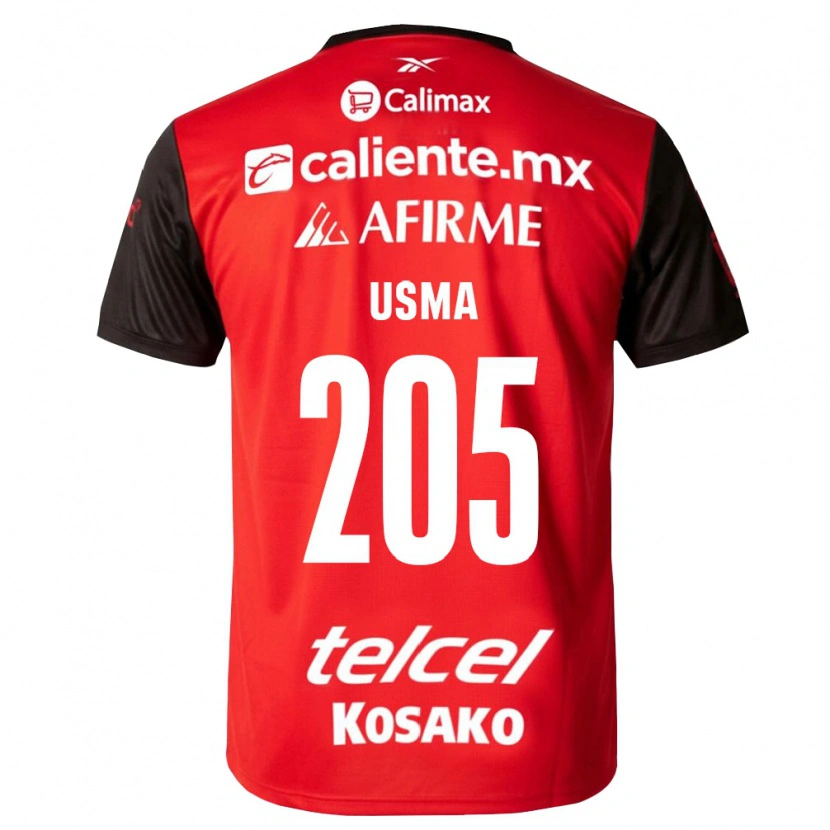 Danxen Dames Juan Usma #205 Zwart Rood Thuisshirt Thuistenue 2026/27 T-Shirt