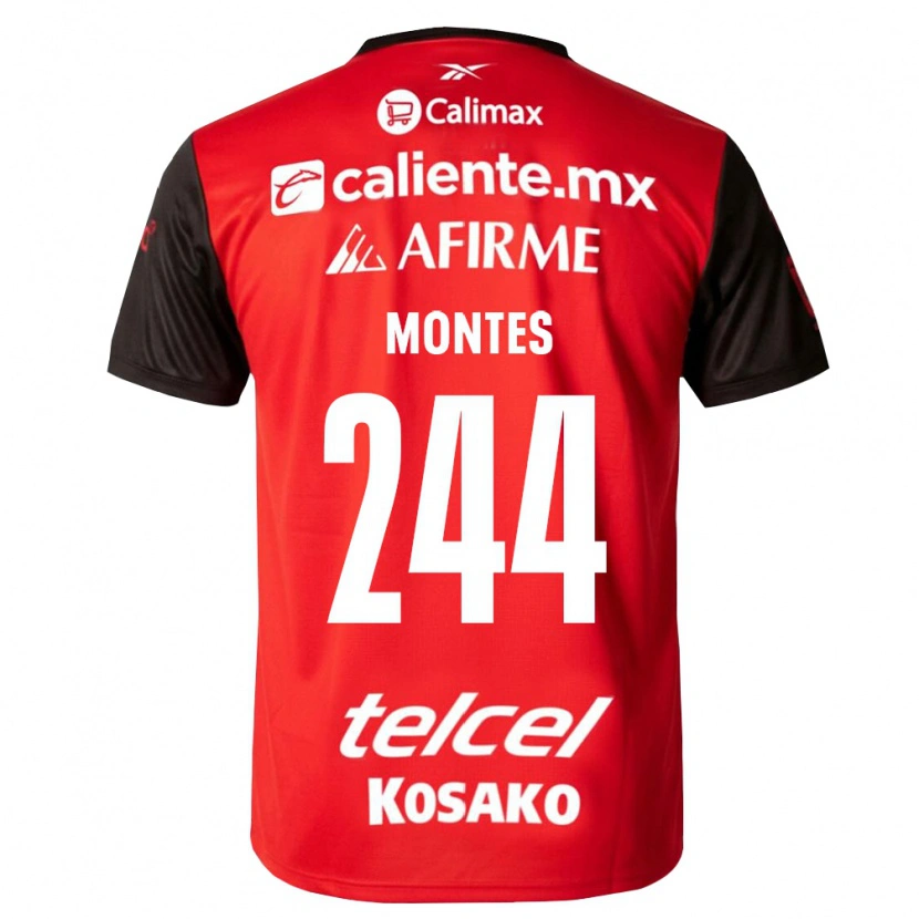 Danxen Dames Raúl Montes #244 Zwart Rood Thuisshirt Thuistenue 2026/27 T-Shirt