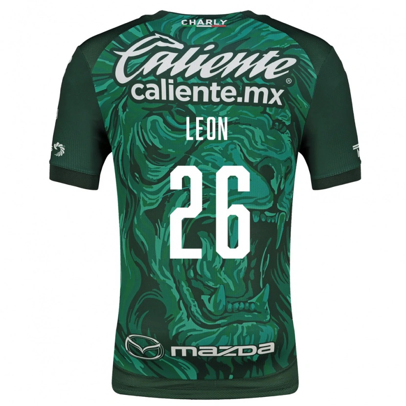 Danxen Dames Armando León #26 Groen Zwart Thuisshirt Thuistenue 2026/27 T-Shirt