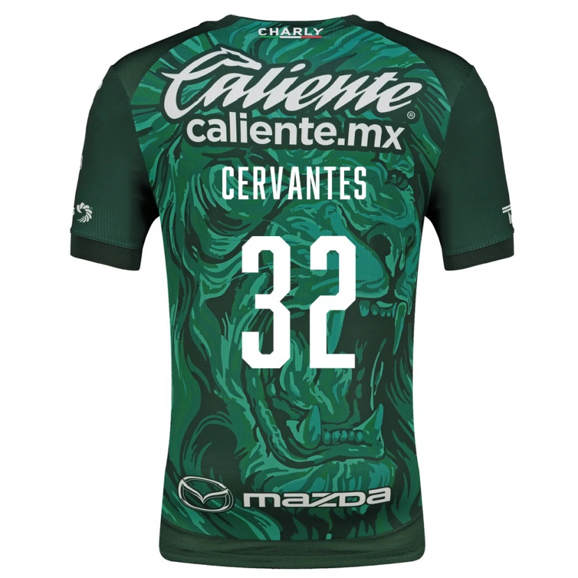 Danxen Dames Luis Cervantes #32 Groen Zwart Thuisshirt Thuistenue 2026/27 T-Shirt