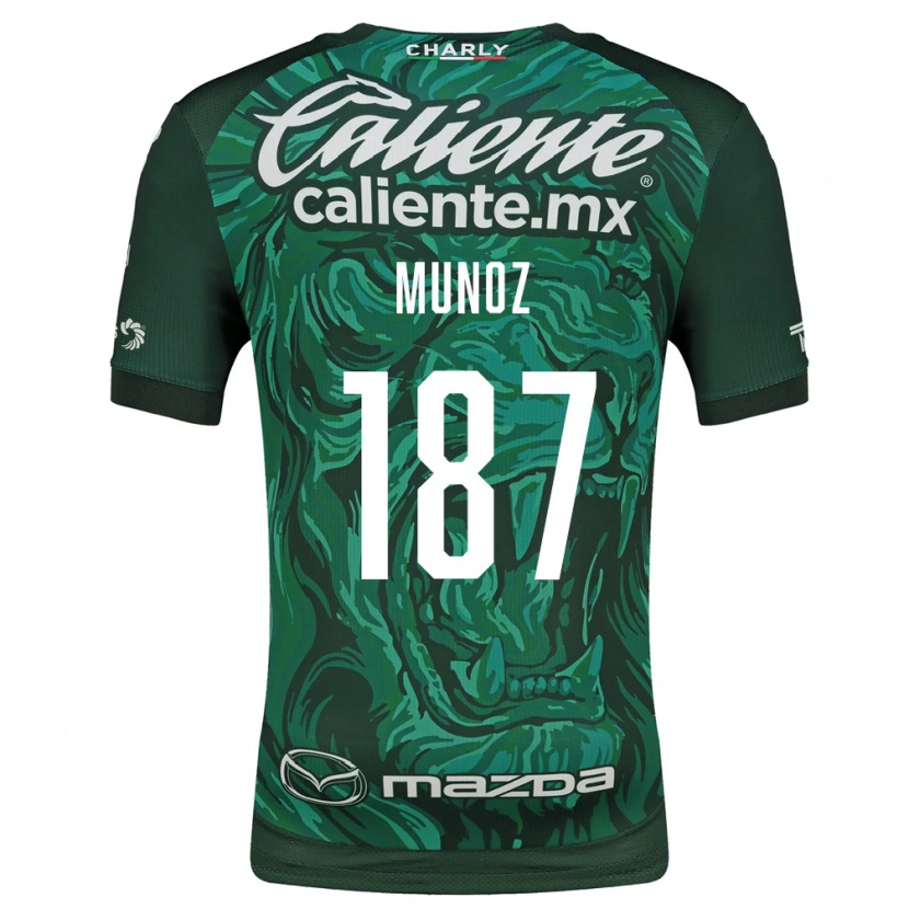 Danxen Dames Diego Muñoz #187 Groen Zwart Thuisshirt Thuistenue 2026/27 T-Shirt