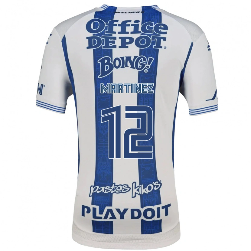 Danxen Dames Sofía Martínez #12 Wit Marineblauw Thuisshirt Thuistenue 2026/27 T-Shirt