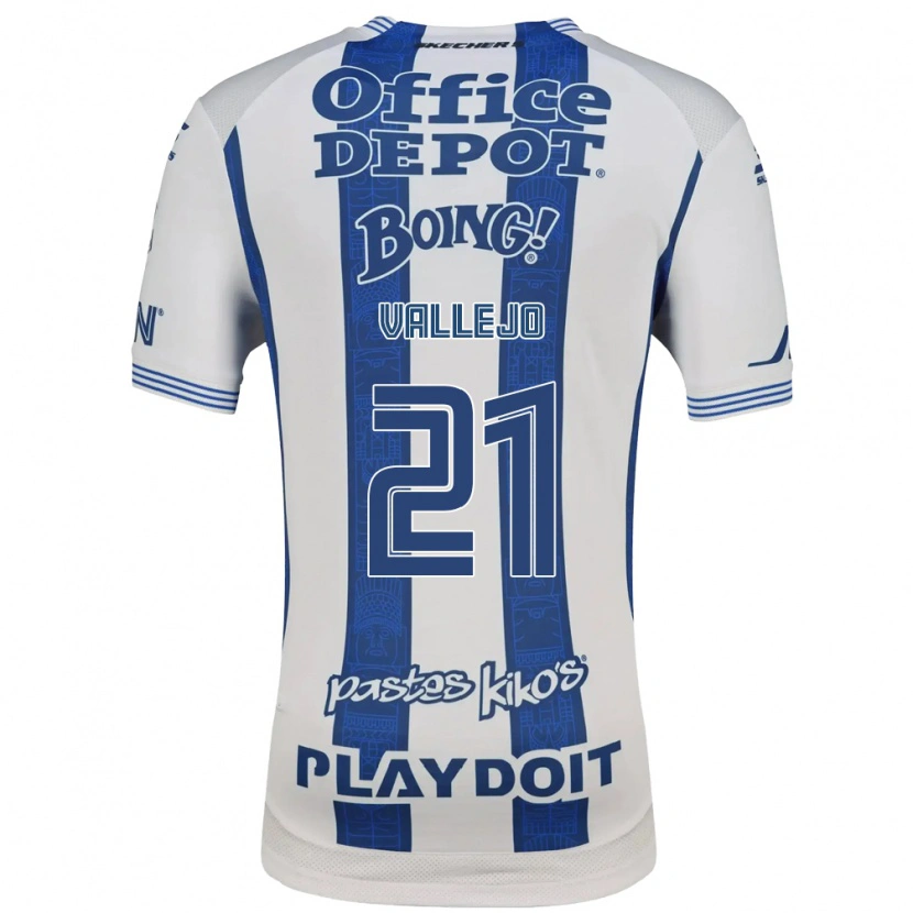 Danxen Dames Nicolás Vallejo #21 Wit Marineblauw Thuisshirt Thuistenue 2026/27 T-Shirt