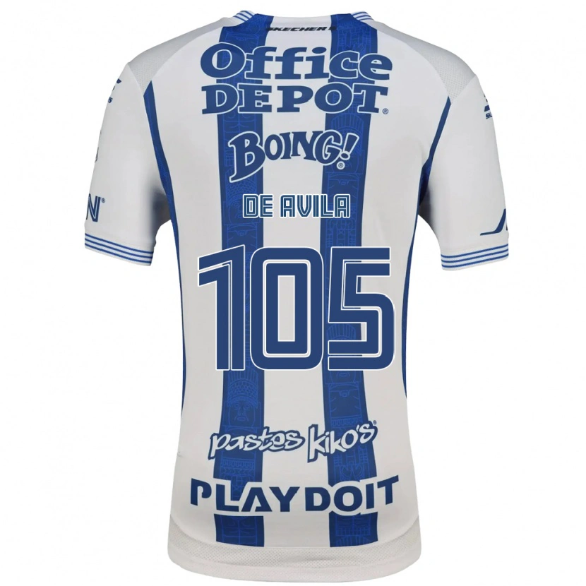 Danxen Dames José De Ávila #105 Wit Marineblauw Thuisshirt Thuistenue 2026/27 T-Shirt