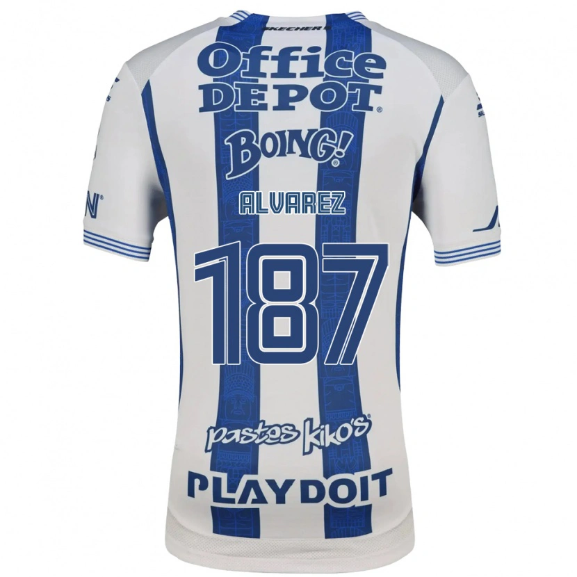 Danxen Dames Gael Álvarez #187 Wit Marineblauw Thuisshirt Thuistenue 2026/27 T-Shirt