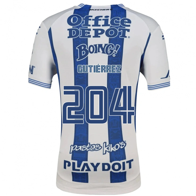 Danxen Dames Saúl Gutiérrez #204 Wit Marineblauw Thuisshirt Thuistenue 2026/27 T-Shirt