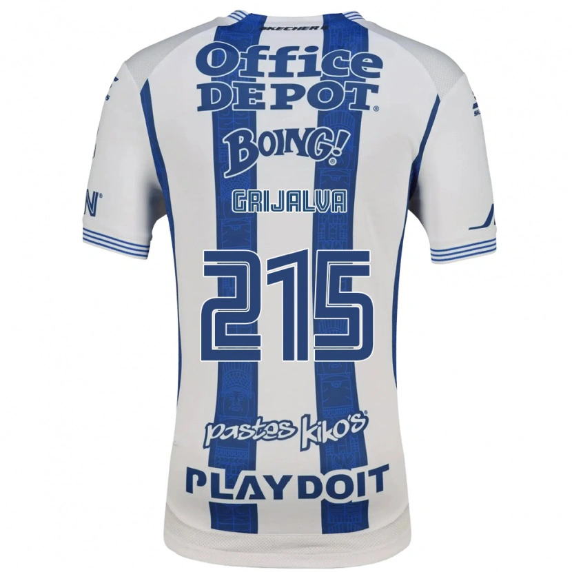 Danxen Dames Leonardo Grijalva #215 Wit Marineblauw Thuisshirt Thuistenue 2026/27 T-Shirt