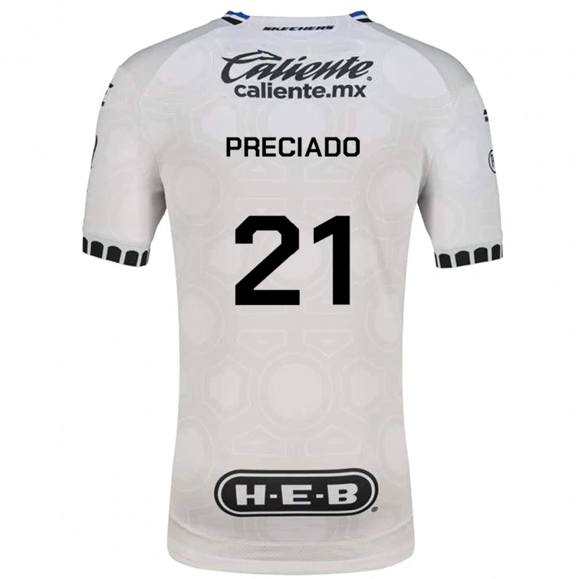 Danxen Dames Ayrton Preciado #21 Wit Zwart Blauw Thuisshirt Thuistenue 2026/27 T-Shirt