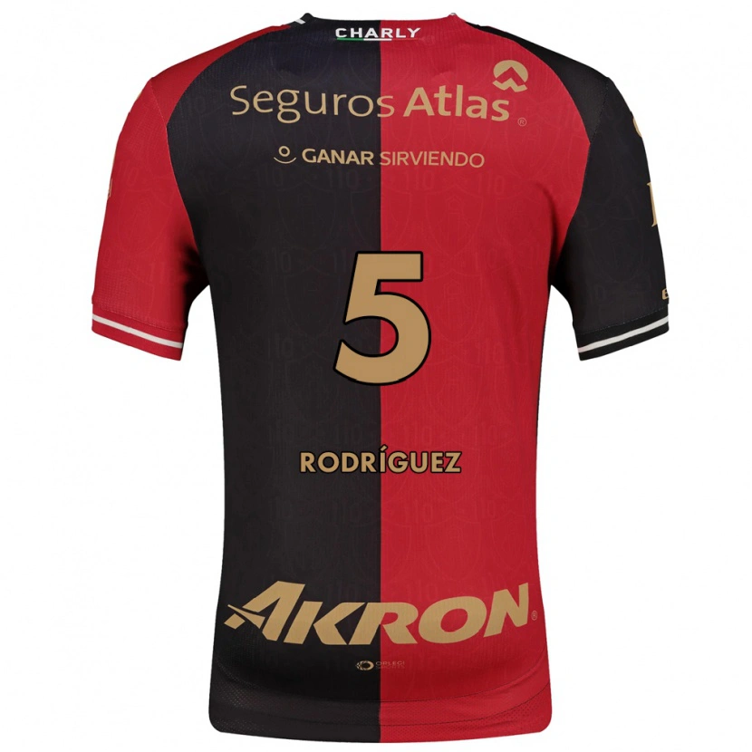 Danxen Dames Jorge Rodríguez #5 Rood Zwart Bruin Thuisshirt Thuistenue 2026/27 T-Shirt