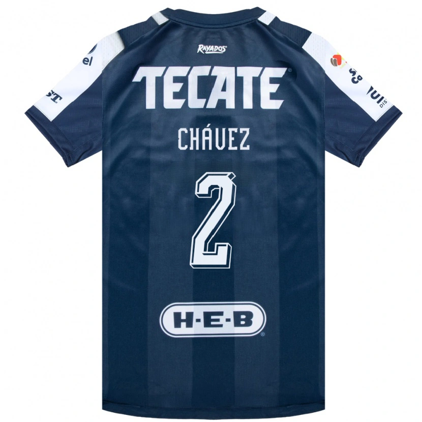 Danxen Dames Ricardo Chávez #2 Inktblauw Wit Rood Thuisshirt Thuistenue 2026/27 T-Shirt