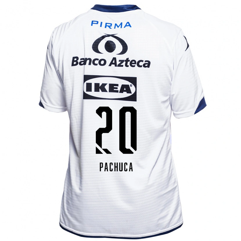 Danxen Dames José Pachuca #20 Wit Zwart Blauw Thuisshirt Thuistenue 2026/27 T-Shirt