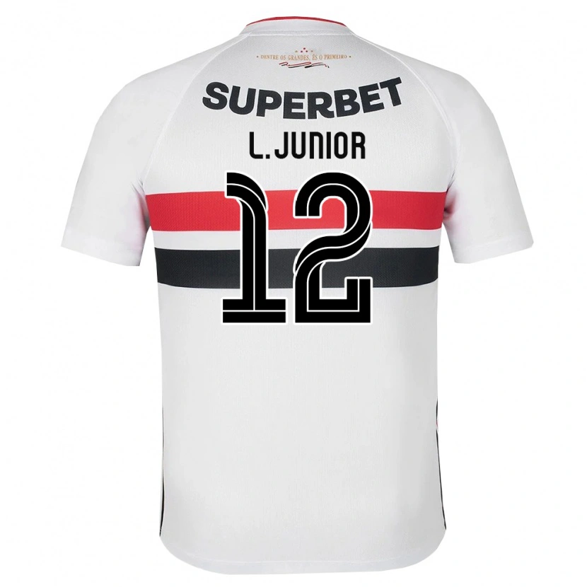 Danxen Dames Luciano Anacleto Junior #12 Wit Rood Zwart Thuisshirt Thuistenue 2026/27 T-Shirt