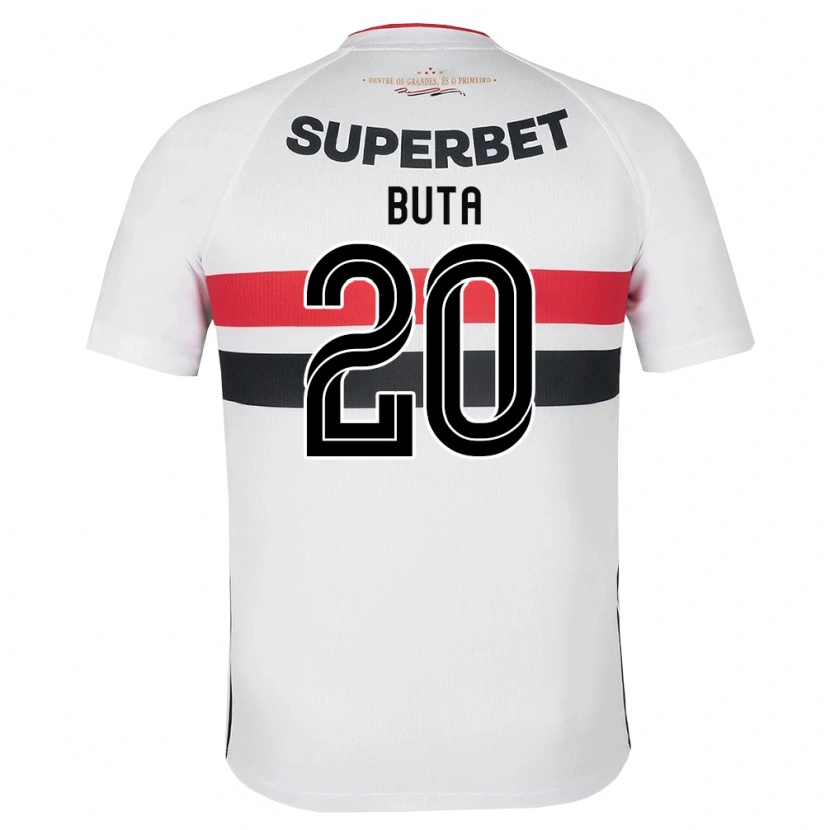 Danxen Dames Aurélio Buta #20 Wit Rood Zwart Thuisshirt Thuistenue 2026/27 T-Shirt