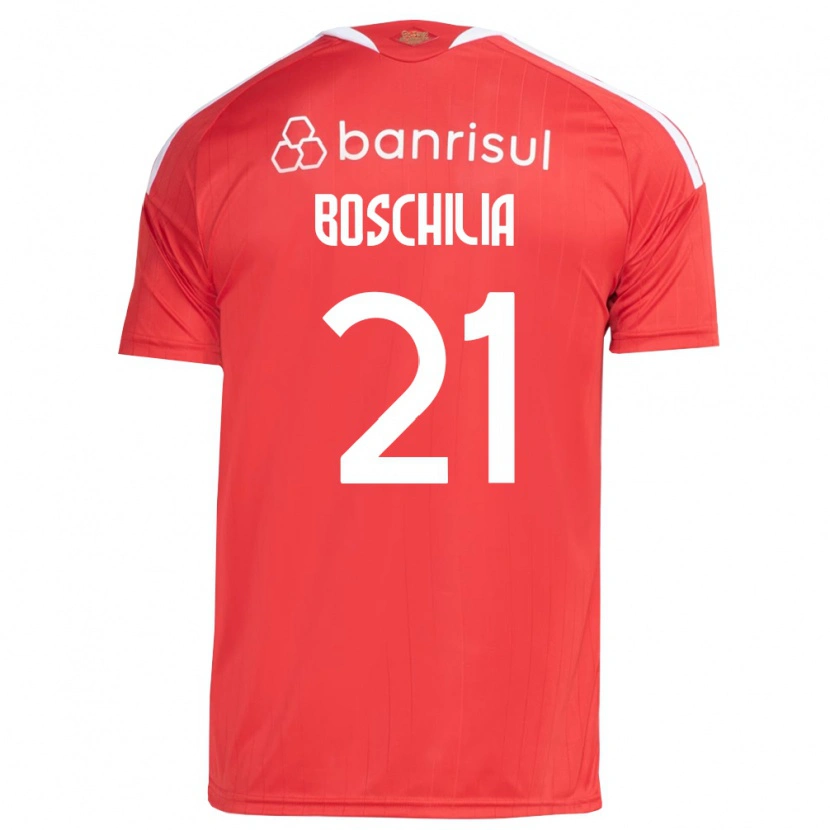 Danxen Dames Gabriel Boschilia #21 Rood Wit Thuisshirt Thuistenue 2026/27 T-Shirt