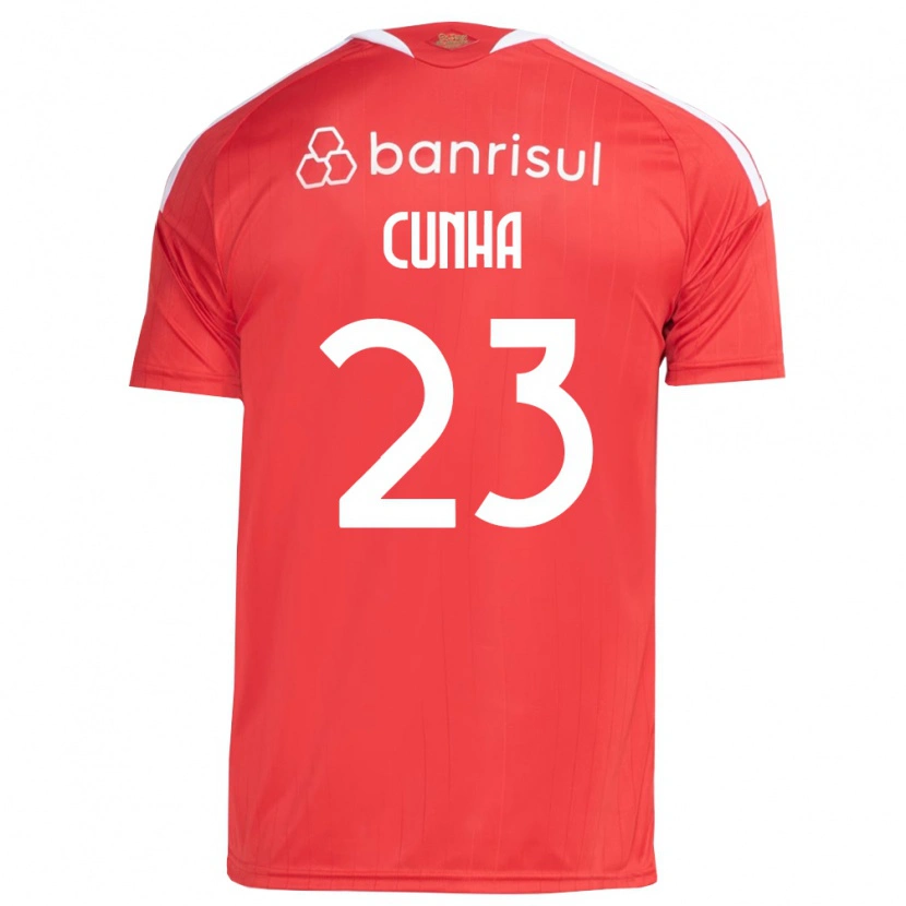 Danxen Dames Matheus Cunha #23 Rood Wit Thuisshirt Thuistenue 2026/27 T-Shirt