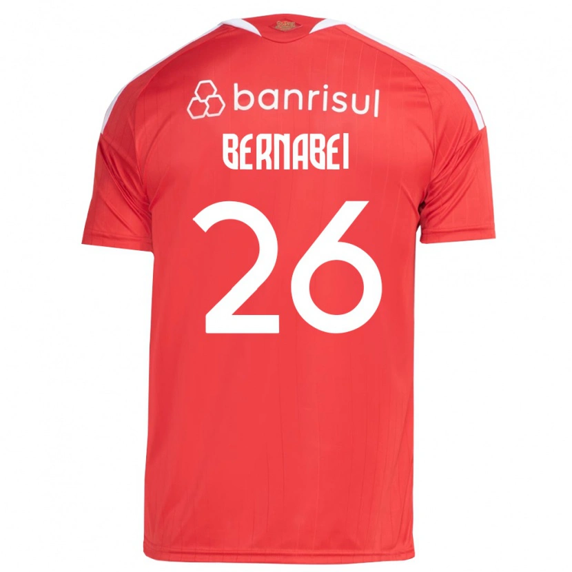 Danxen Dames Alexandro Bernabei #26 Rood Wit Thuisshirt Thuistenue 2026/27 T-Shirt