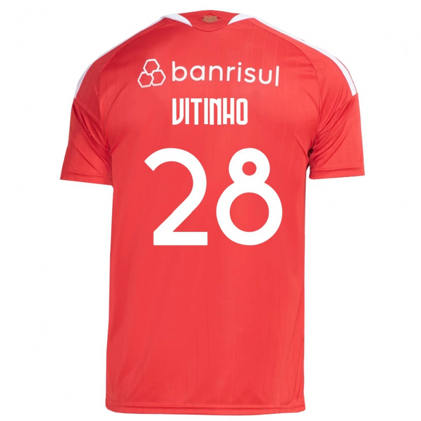 Danxen Dames Vitinho #28 Rood Wit Thuisshirt Thuistenue 2026/27 T-Shirt