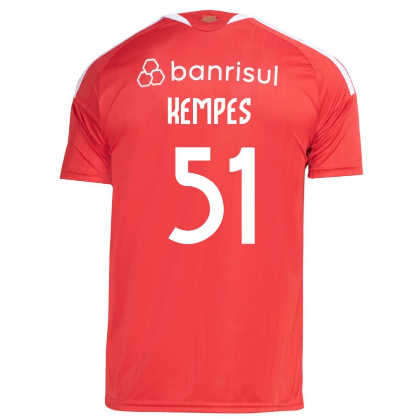 Danxen Dames João Gabriel Kempes Gonçalves #51 Rood Wit Thuisshirt Thuistenue 2026/27 T-Shirt