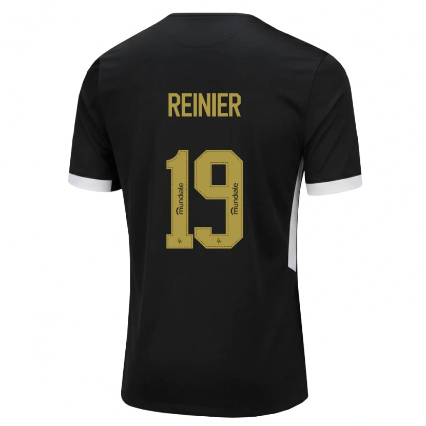 Danxen Dames Reinier Jesus Carvalho #19 Zwart Wit Geel Thuisshirt Thuistenue 2026/27 T-Shirt