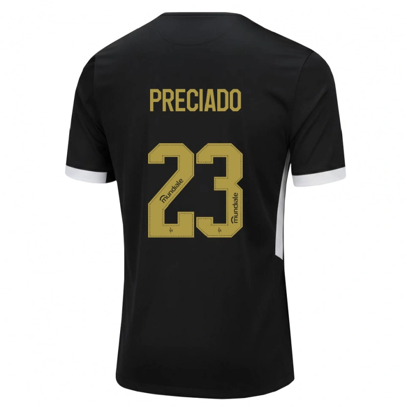 Danxen Dames Angelo Preciado #23 Zwart Wit Geel Thuisshirt Thuistenue 2026/27 T-Shirt