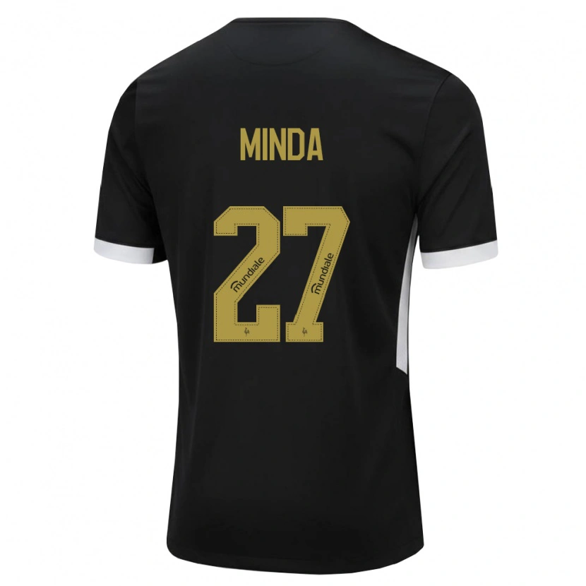 Danxen Dames Alan Minda #27 Zwart Wit Geel Thuisshirt Thuistenue 2026/27 T-Shirt
