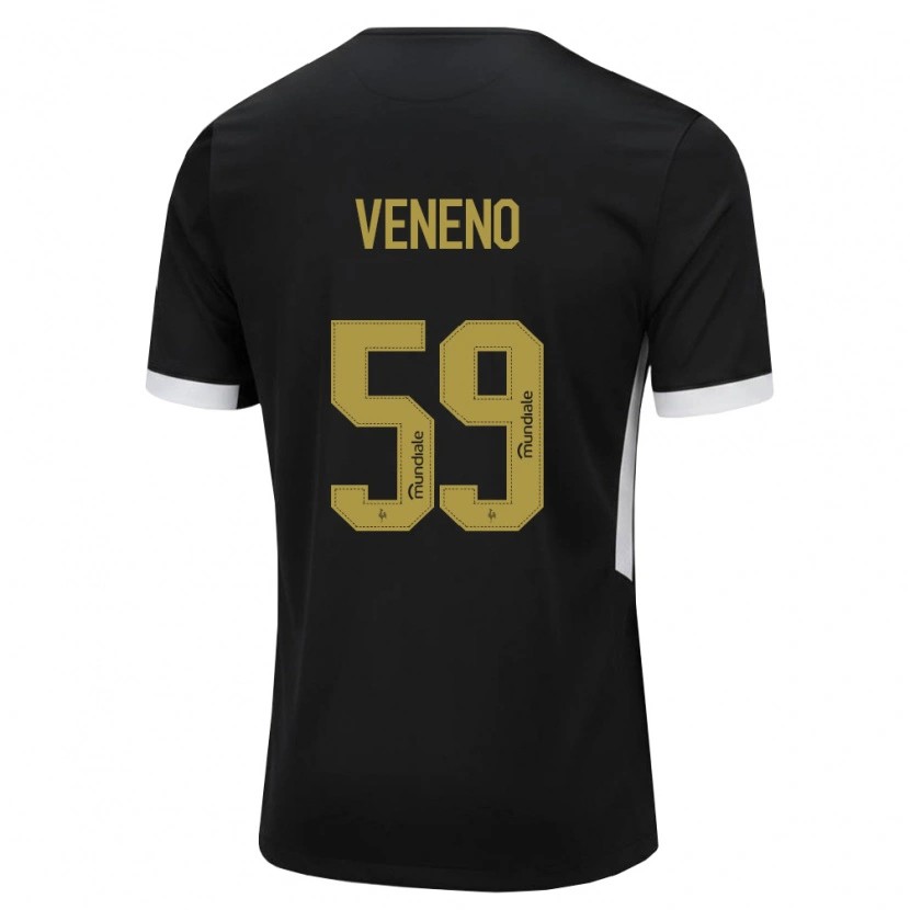 Danxen Dames Gabriel Veneno #59 Zwart Wit Geel Thuisshirt Thuistenue 2026/27 T-Shirt