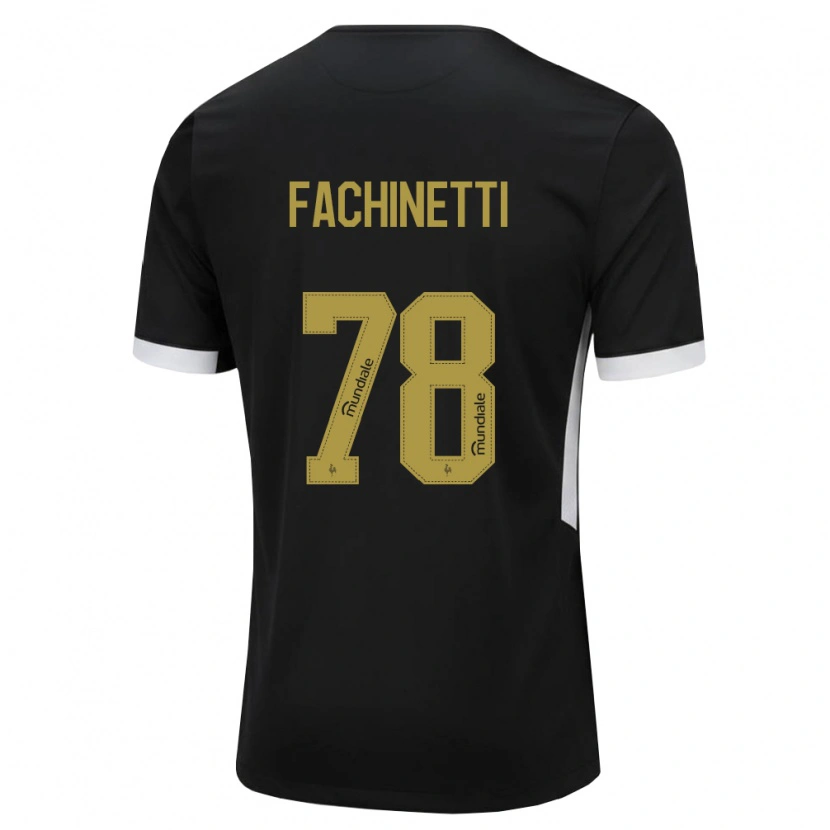 Danxen Dames Pedro Fachinetti #78 Zwart Wit Geel Thuisshirt Thuistenue 2026/27 T-Shirt