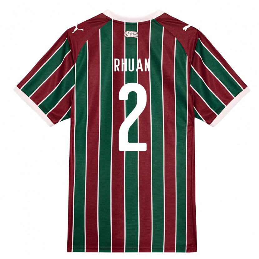 Danxen Dames Rhuan Allan Dourado Ribeiro #2 Groen Bordeaux Rood Wit Thuisshirt Thuistenue 2026/27 T-Shirt