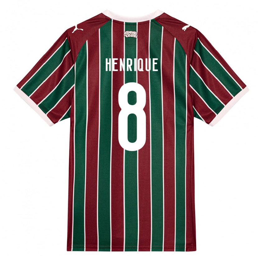 Danxen Dames Gabriel Henrique #8 Groen Bordeaux Rood Wit Thuisshirt Thuistenue 2026/27 T-Shirt
