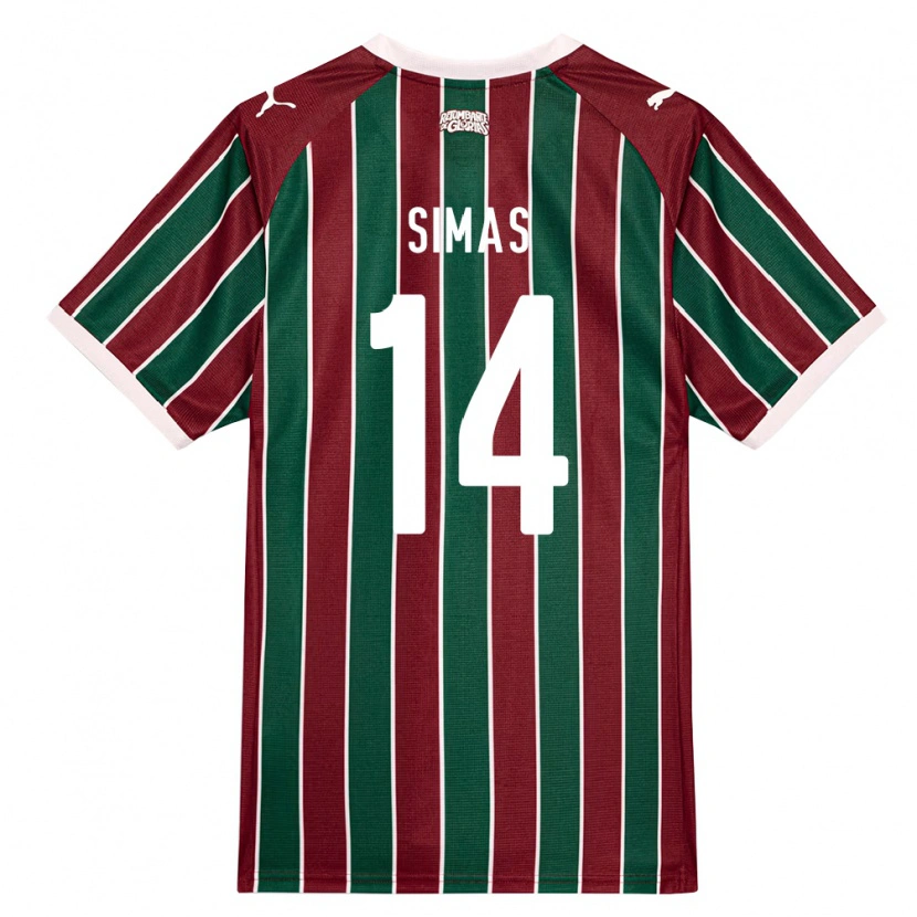 Danxen Dames Léo Simas #14 Groen Bordeaux Rood Wit Thuisshirt Thuistenue 2026/27 T-Shirt