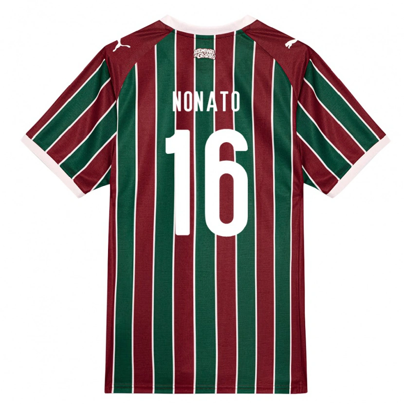 Danxen Dames Gustavo Nonato Santana #16 Groen Bordeaux Rood Wit Thuisshirt Thuistenue 2026/27 T-Shirt