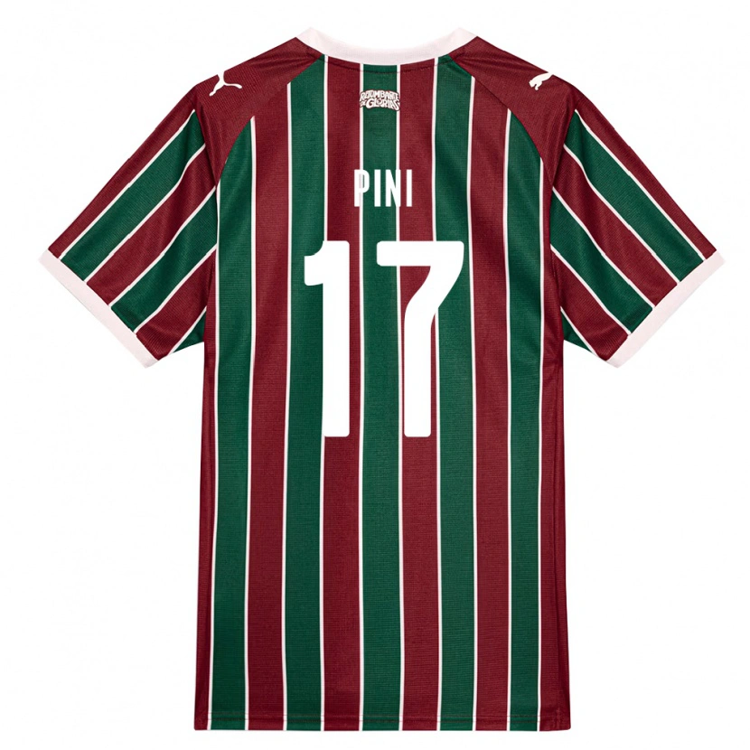 Danxen Dames Camila Pini #17 Groen Bordeaux Rood Wit Thuisshirt Thuistenue 2026/27 T-Shirt