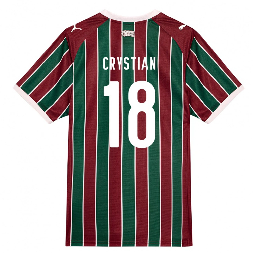 Danxen Dames Crystian Gabriel Pereira Da Silva #18 Groen Bordeaux Rood Wit Thuisshirt Thuistenue 2026/27 T-Shirt