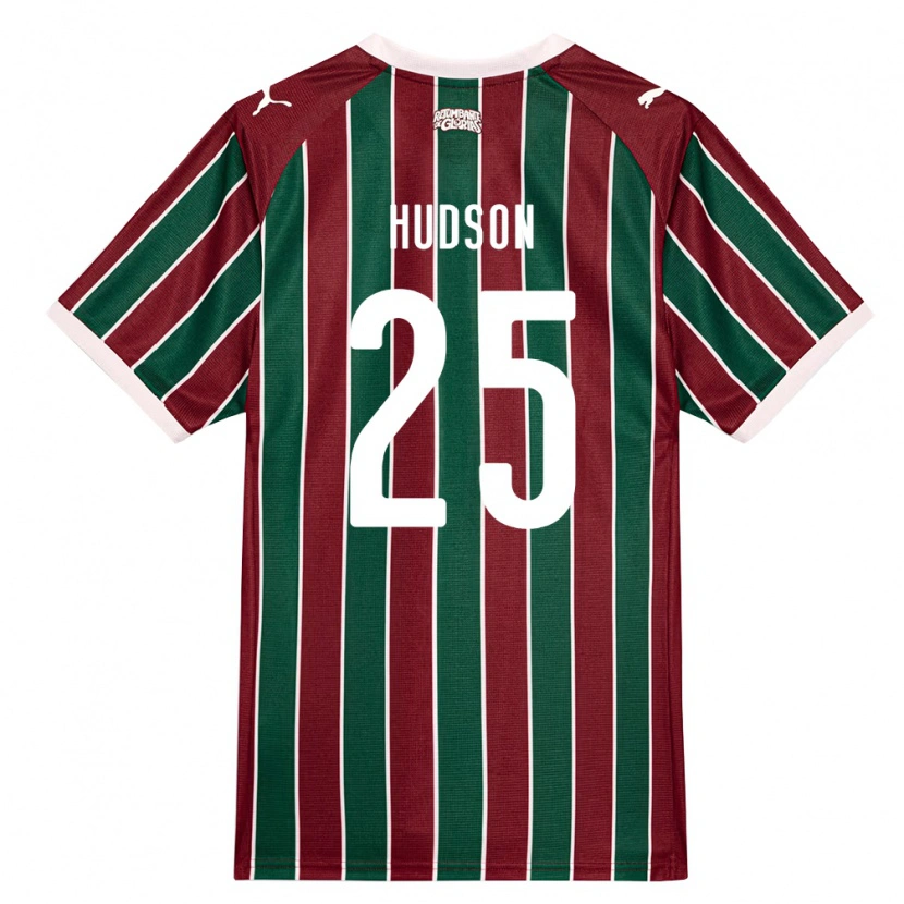 Danxen Dames Hudson #25 Groen Bordeaux Rood Wit Thuisshirt Thuistenue 2026/27 T-Shirt