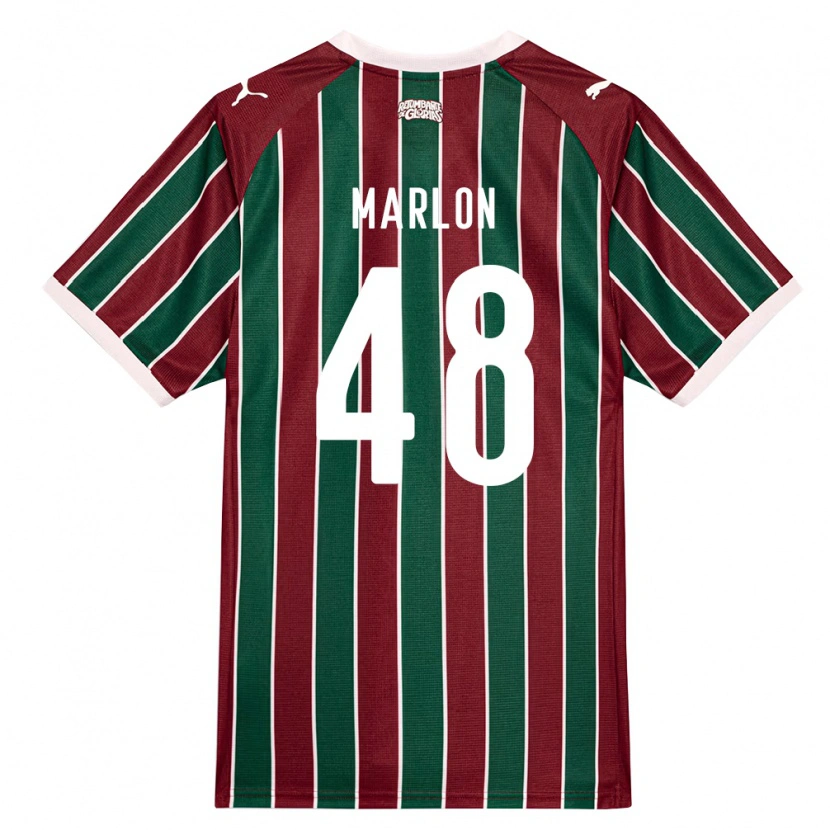 Danxen Dames Marlon Almeida Da Silva Ignacio #48 Groen Bordeaux Rood Wit Thuisshirt Thuistenue 2026/27 T-Shirt