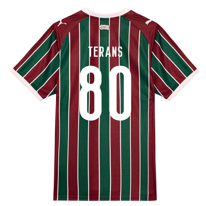 Danxen Dames David Terans #80 Groen Bordeaux Rood Wit Thuisshirt Thuistenue 2026/27 T-Shirt