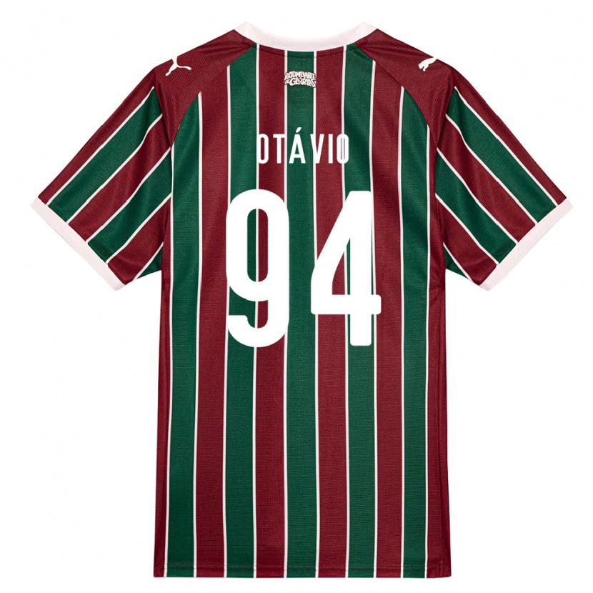 Danxen Dames Otávio Henrique Passos Santos #94 Groen Bordeaux Rood Wit Thuisshirt Thuistenue 2026/27 T-Shirt