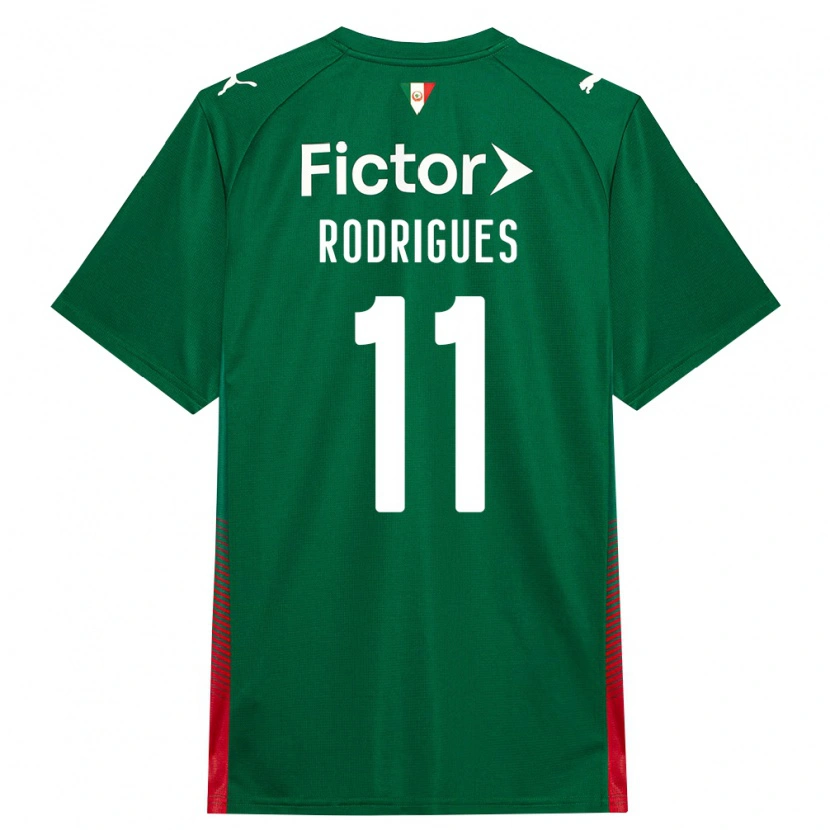 Danxen Dames Bruno Rodrigues #11 Groen Rood Wit Thuisshirt Thuistenue 2026/27 T-Shirt