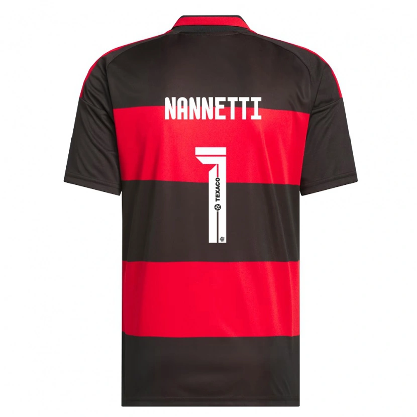 Danxen Dames Léo Nannetti #1 Rood Zwart Wit Thuisshirt Thuistenue 2026/27 T-Shirt