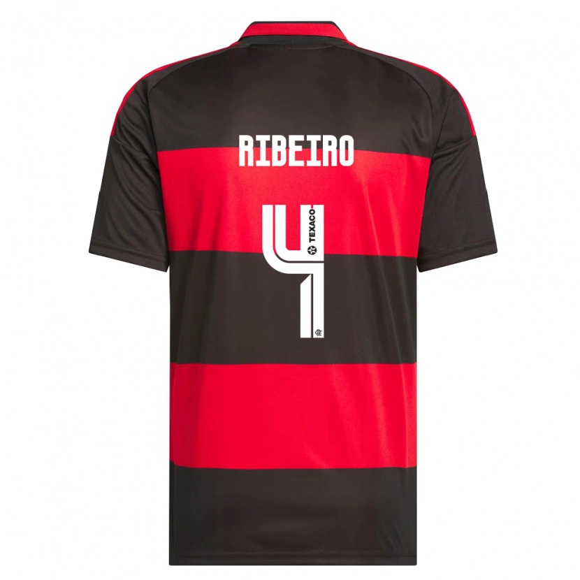 Danxen Dames Valmir Ribeiro #4 Rood Zwart Wit Thuisshirt Thuistenue 2026/27 T-Shirt