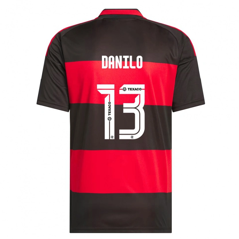 Danxen Dames Danilo Luiz Da Silva #13 Rood Zwart Wit Thuisshirt Thuistenue 2026/27 T-Shirt