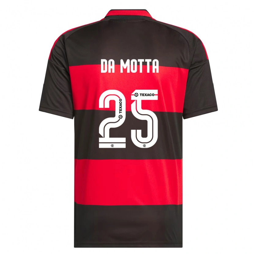 Danxen Dames Piris Da Motta #25 Rood Zwart Wit Thuisshirt Thuistenue 2026/27 T-Shirt