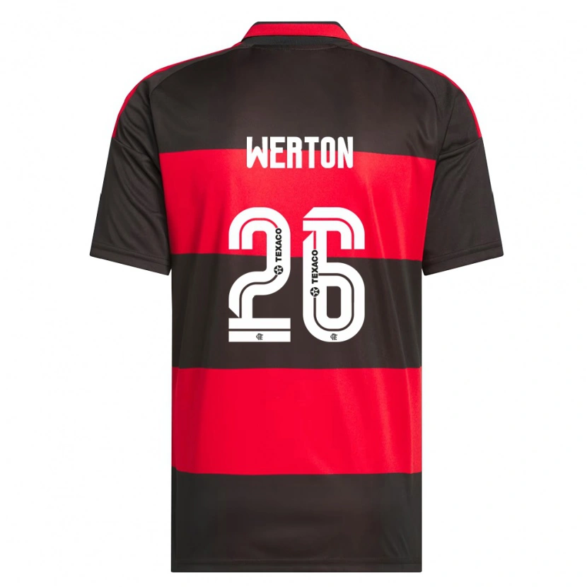 Danxen Dames Werton #26 Rood Zwart Wit Thuisshirt Thuistenue 2026/27 T-Shirt