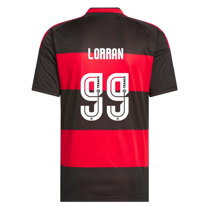 Danxen Dames Lorran Lucas Pereira De Sousa #99 Rood Zwart Wit Thuisshirt Thuistenue 2026/27 T-Shirt