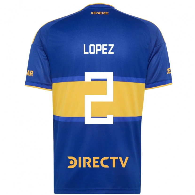 Danxen Dames Lisandro Lopez #2 Koninklijk Blauw Geel Thuisshirt Thuistenue 2026/27 T-Shirt
