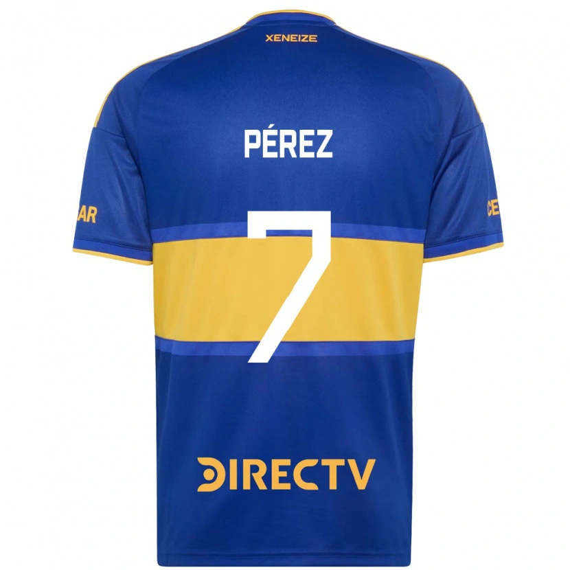 Danxen Dames Franco Pérez #7 Koninklijk Blauw Geel Thuisshirt Thuistenue 2026/27 T-Shirt